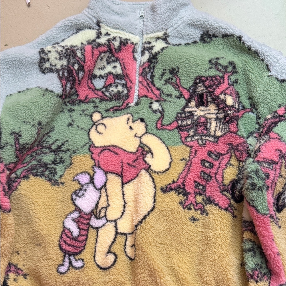 Kohls Multicolor Sherpa Pullover with Forest Print